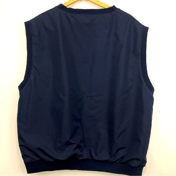 Polo Golf Ralph Lauren Navy Red Plaid Reversible Nylon Golf Performance Vest - Picture 3 of 13